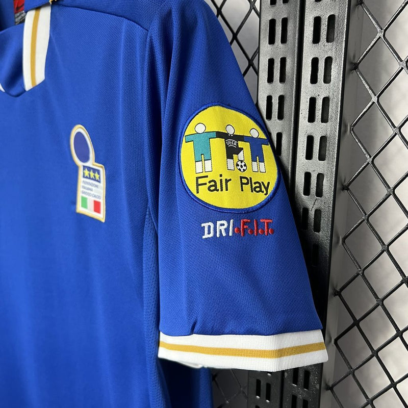 Camisa I Itália Retrô | 1996 Nike - Azul