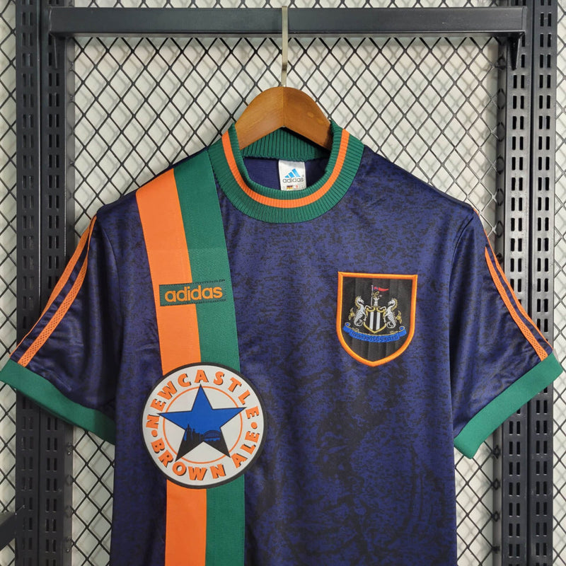 Camisa II Newcastle Retrô | 97/98 Adidas - Azul Verde e Amarela
