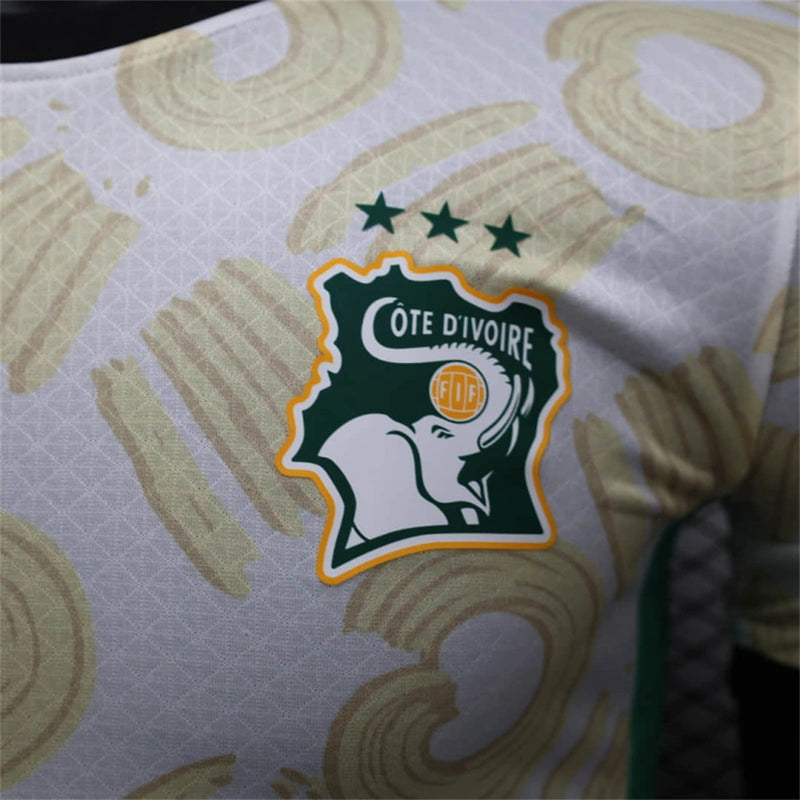 Camisa II Costa do Marfim | 2024 Modelo Jogador Puma - Branca e Verde