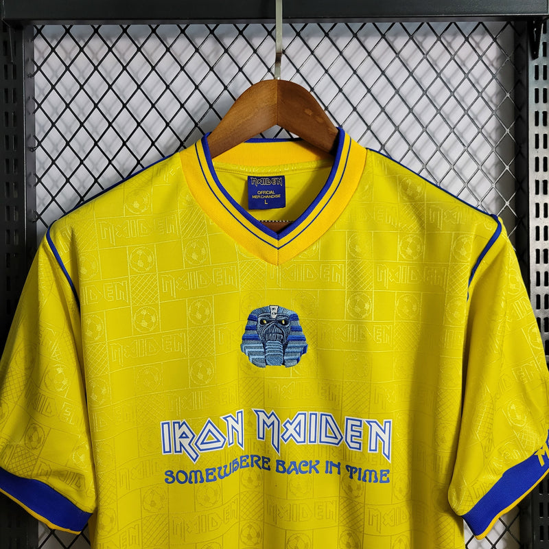 Camisa Iron Maiden x West Ham Retrô | 2008 - Amarela e Azul