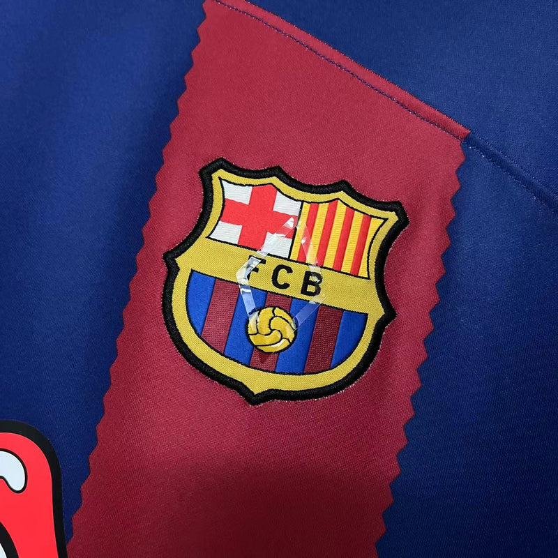Camisa I Barcelona Spotify x Rolling Stones | 23/24 Torcedor Nike - Vermelha e Azul