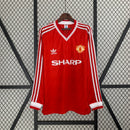 Camisa I Manchester United Retrô | 86/88 Adidas - Vermelha - Manga Longa