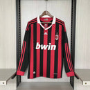 Camisa I Milan Retrô | 09/10 Adidas - Vermelha e Preta - Manga Longa