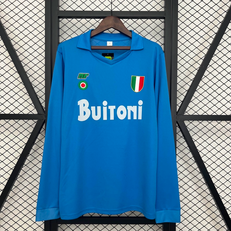 Camisa I Napoli Retrô | 87/88 Ennerre - Azul - Manga Longa