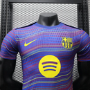 Camisa Pré Jogo Barcelona | 25/26 Modelo Jogador Nike - Azul Vermelha e Amarela