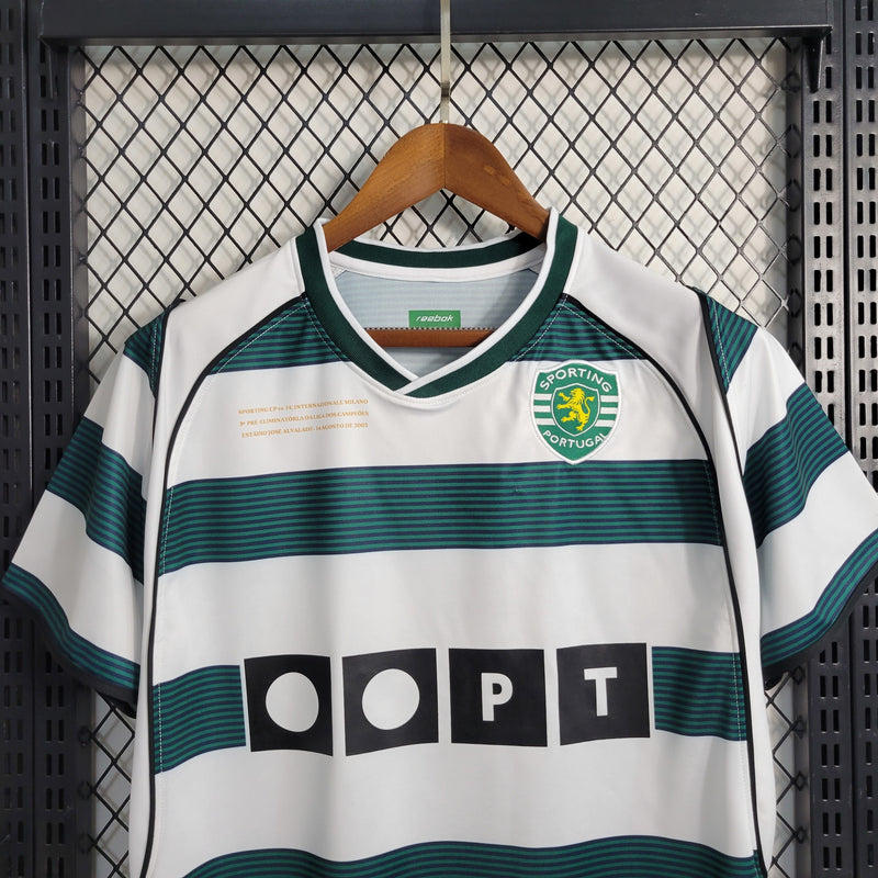 Camisa I Sporting Retrô | 01/03 Reebok - Branca e Verde