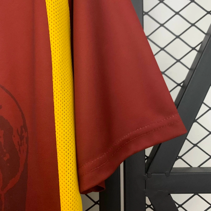 Camisa I Roma Retrô | 97/98 Diadora - Vermelha e Amarela
