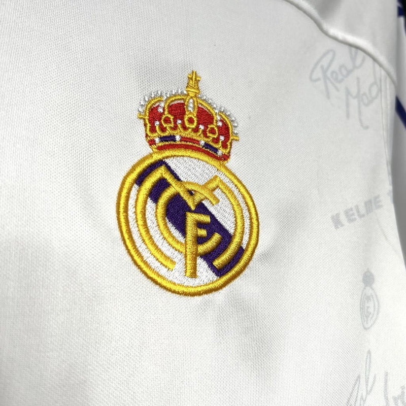Camisa I Real Madrid Retrô | 94/96 Kelme - Branca - Manga Longa