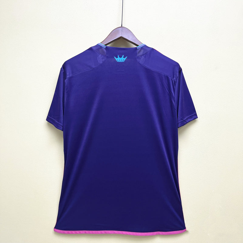 Camisa II Charlotte FC | 23/24 Torcedor Adidas - Azul e Rosa