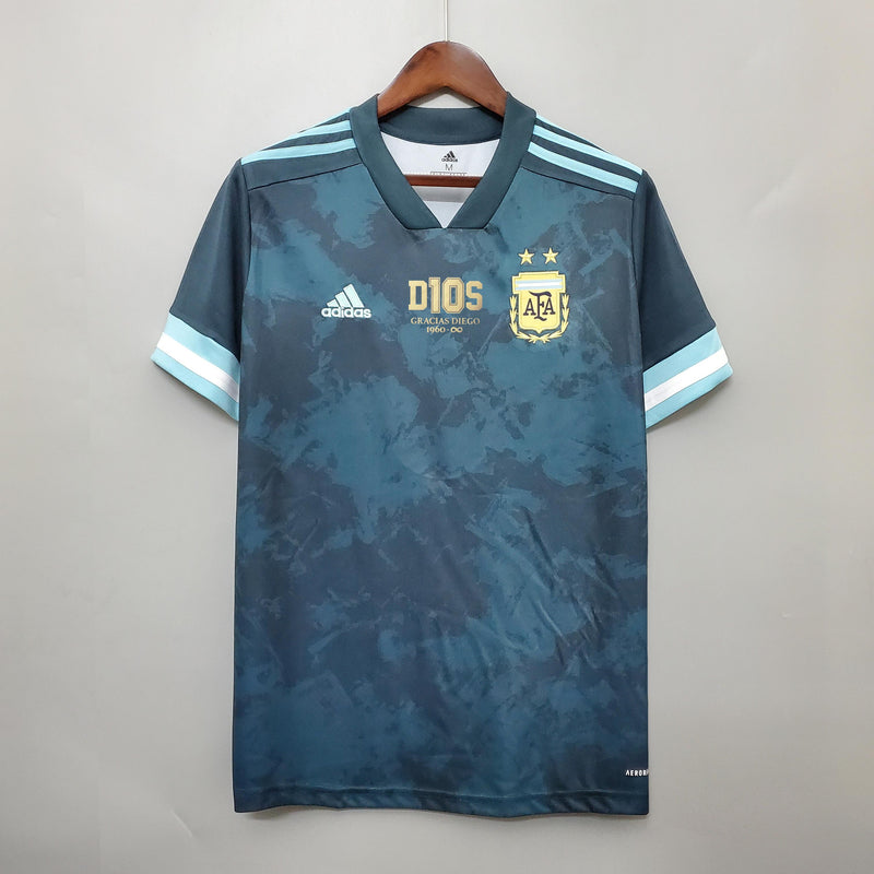 Camisa Comemorativa Maradona Argentina | 20/21 Torcedor Adidas - Azul Escura