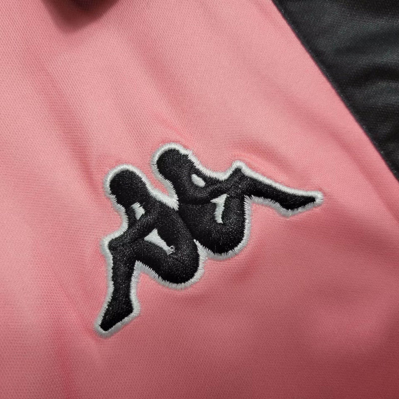 Camisa II Juventus Retrô | 97/98 Adidas - Rosa e Preta - Manga Longa