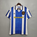 Camisa III Manchester United Retrô | 94/96 Umbro - Azul e Branca