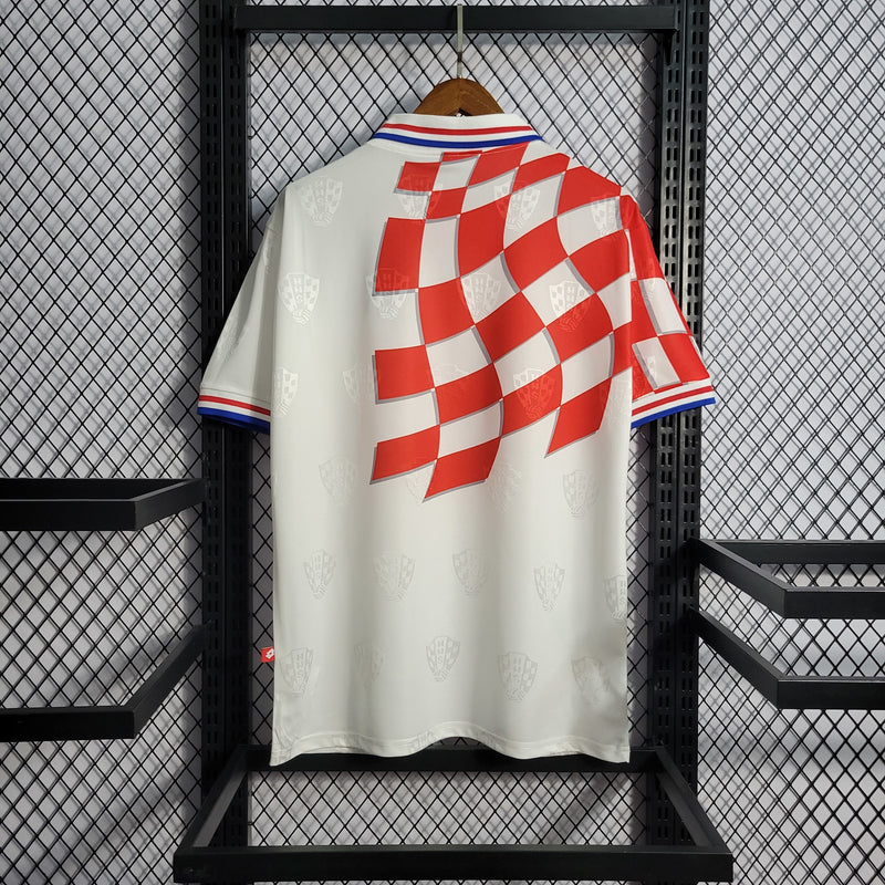 Camisa I Croácia Retrô | 1998 Lotto - Branca e Vermelha