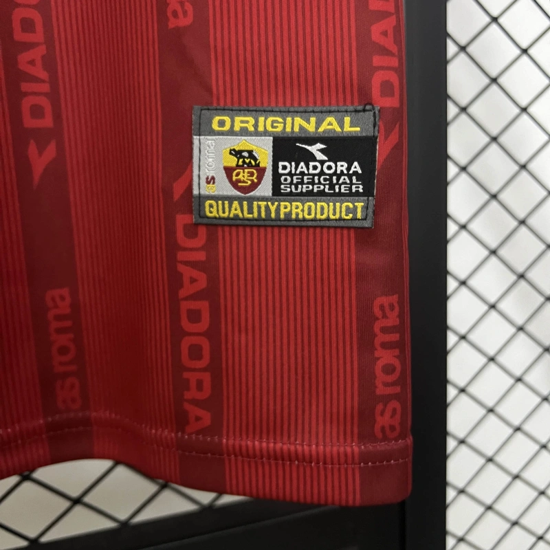 Camisa I Roma Retrô | 99/00 Diadora - Vermelha e Laranja