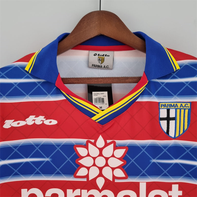 Camisa Goleiro Parma Retrô | 98/99 Lotto - Azul e Vermelha