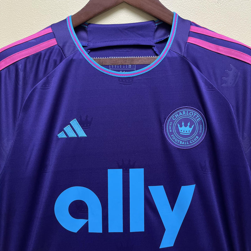 Camisa II Charlotte FC | 23/24 Torcedor Adidas - Azul e Rosa
