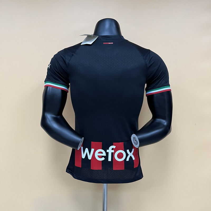 Camisa I Milan | 22/23 Modelo Jogador Puma - Preta e Vermelha