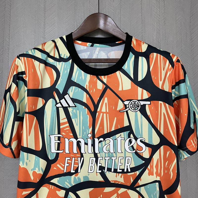 Camisa Edição Especial Arsenal | 24/25 Torcedor Adidas - Laranja e Azul