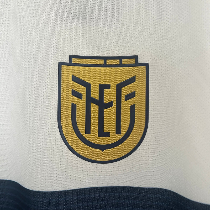 Camisa II Equador | 2024 Torcedor Marathon - Branca e Azul