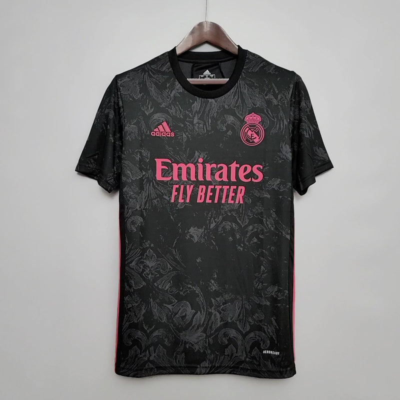 Camisa III Real Madrid | 20/21 Torcedor Adidas - Preta e Rosa