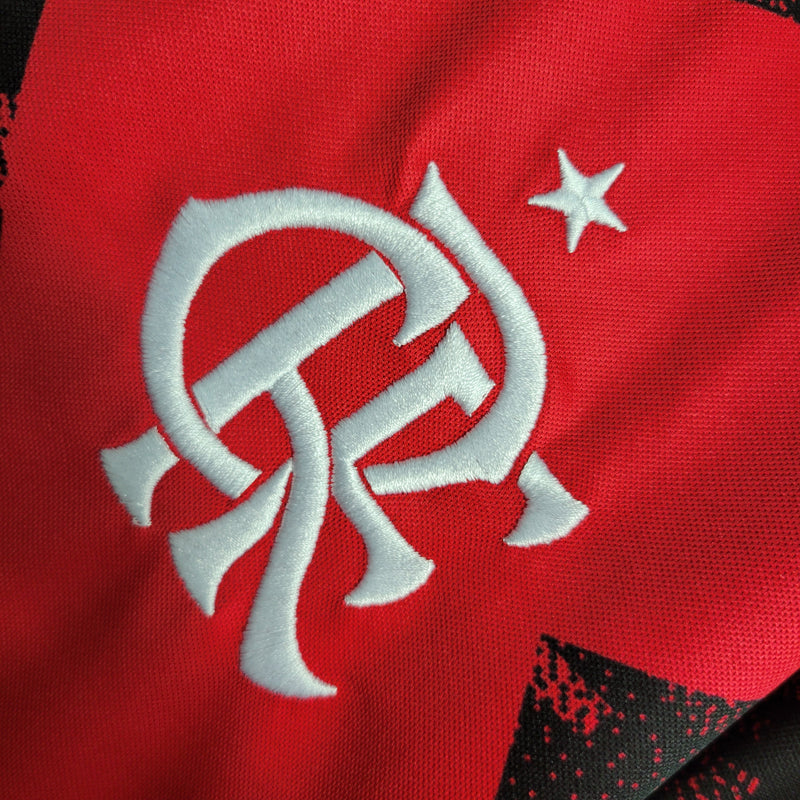 Camisa de Treino Flamengo | 23/24 Torcedor Adidas - Vermelha e Preta