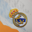 Camisa Pré Jogo Real Madrid | 24/25 Torcedor Adidas - Branca Laranja e Cinza