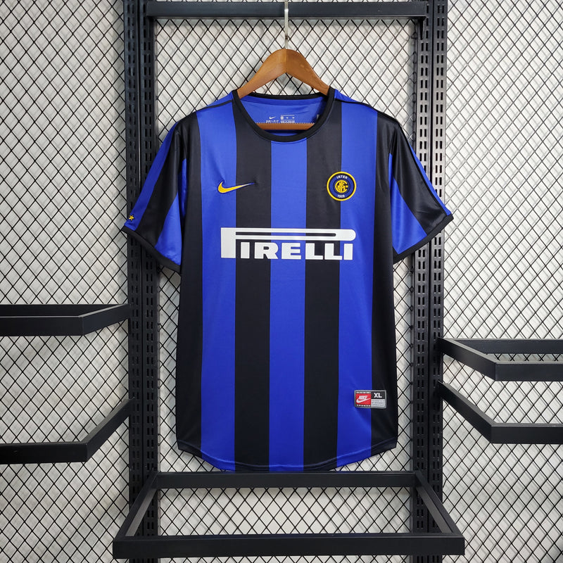 Camisa I Inter de Milão Retrô | 99/00 Nike - Azul e Preta