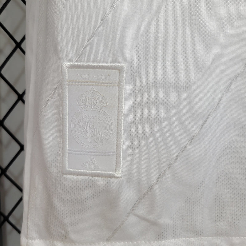 Camisa I Real Madrid Retrô | 17/18 Adidas - Branca