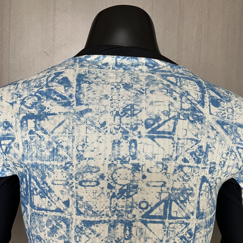 Camisa II Portugal | 24/25 Modelo Jogador Nike - Branca e Azul (Manga Longa)