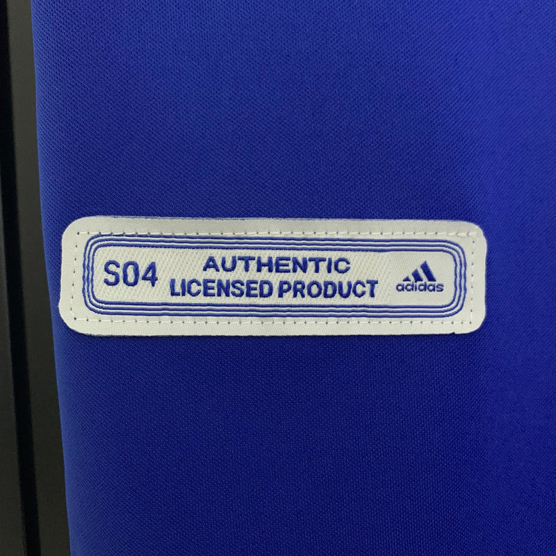 Camisa I Schalke 04 Retrô | 01/02 Adidas - Azul e Branca