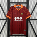 Camisa I Roma Retrô | 99/00 Diadora - Vermelha e Laranja