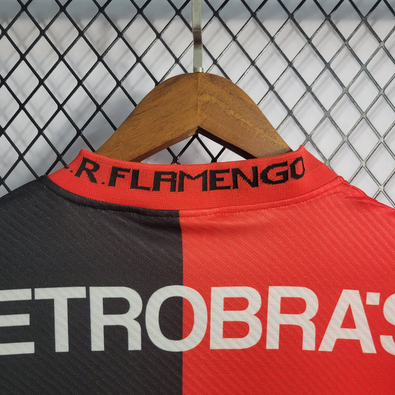 Camisa Centenário Flamengo Retrô | 1995 Umbro - Vermelha e Preta