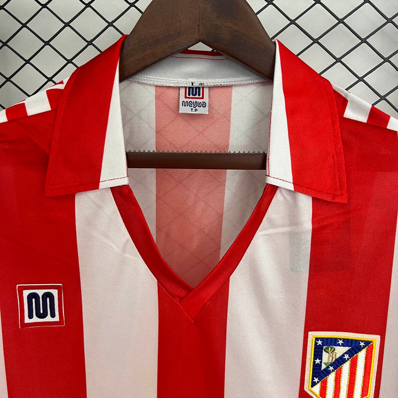 Camisa I Atlético de Madrid Retrô | 82/83 Meyba - Vermelha e Branca