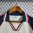 Camisa Iron Maiden x West Ham Retrô | 1999 Vandanel - Branca Azul e Vermelha