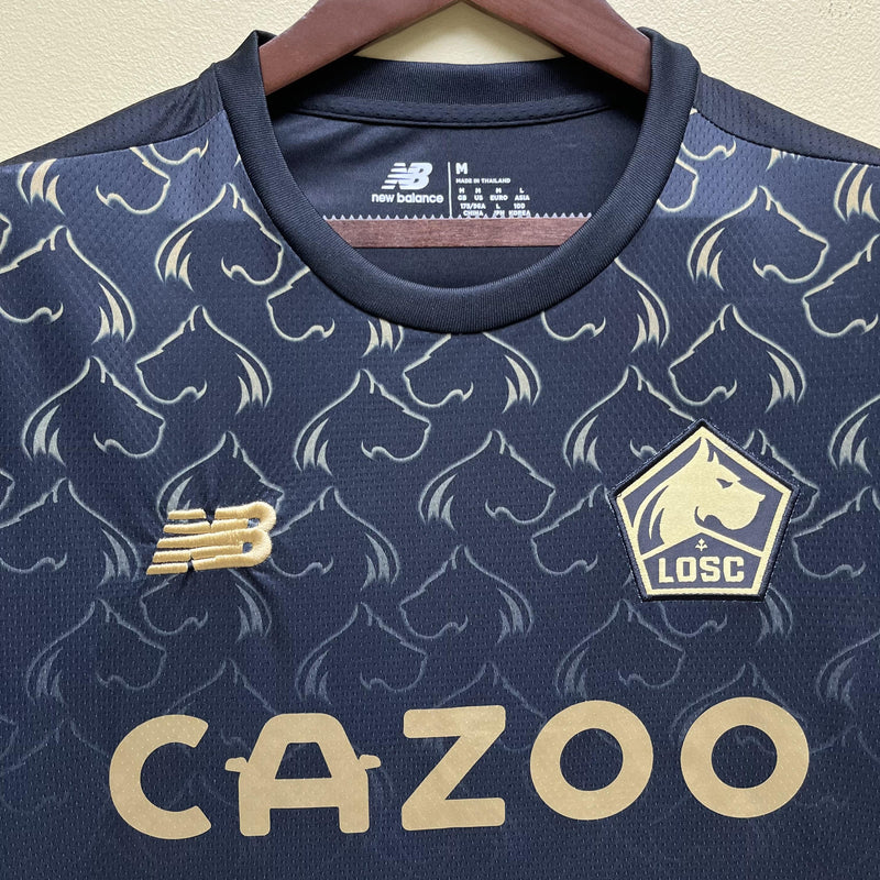 Camisa III Lille | 22/23 Torcedor New Balance - Preta e Dourada