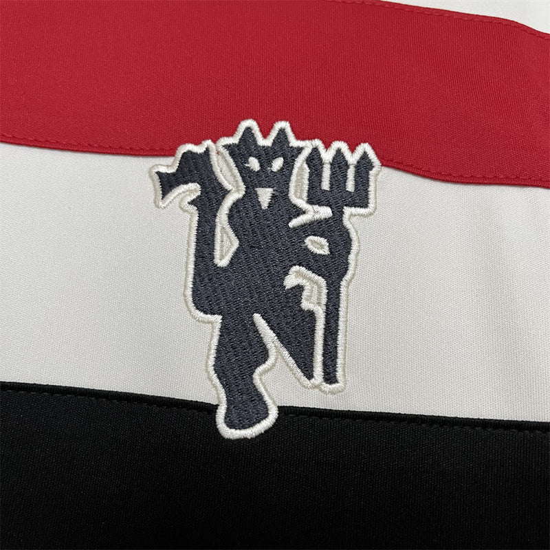 Camisa III Manchester United | 24/25 Torcedor Adidas - Branca Vermelha e Preta