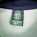 Camisa II Liverpool Retrô | 99/00 Reebok - Verde Preta e Branca