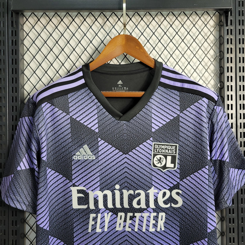 Camisa III Lyon | 23/24 Torcedor Adidas - Roxa e Preta