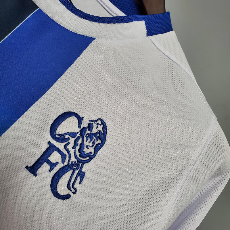 Camisa II Chelsea Retrô | 03/05 Torcedor Umbro - Branca e Azul - Manga Longa