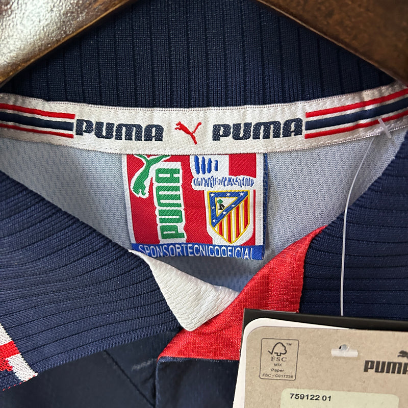 Camisa II Atlético de Madrid Retrô | 97/98 Puma - Azul Vermelha e Branca