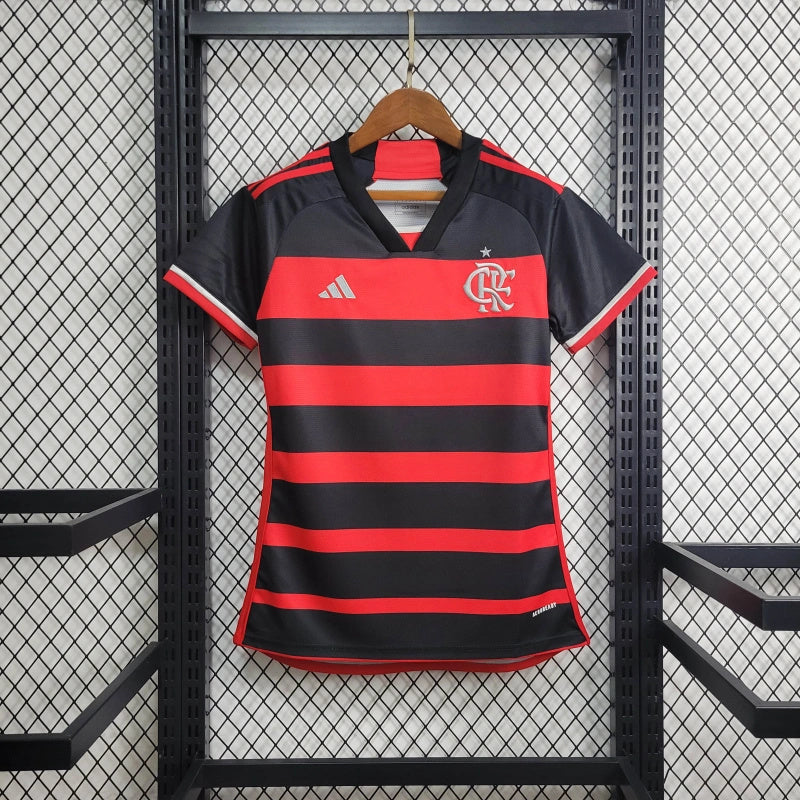 Camisa I Flamengo | 24/25 Torcedor Adidas - Vermelha e Preta - Feminina