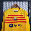 Camisa IV Barcelona | 23/24 Torcedor Nike - Amarela e Vermelha - Manga Longa