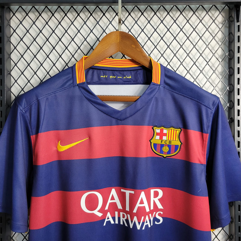 Camisa I Barcelona Retrô | 15/16 Nike - Vermelha e Azul
