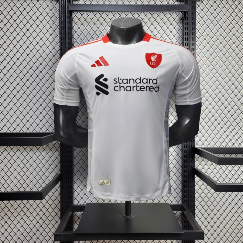 Camisa II Liverpool | 25/26 Modelo Jogador Adidas - Branca e Vermelha