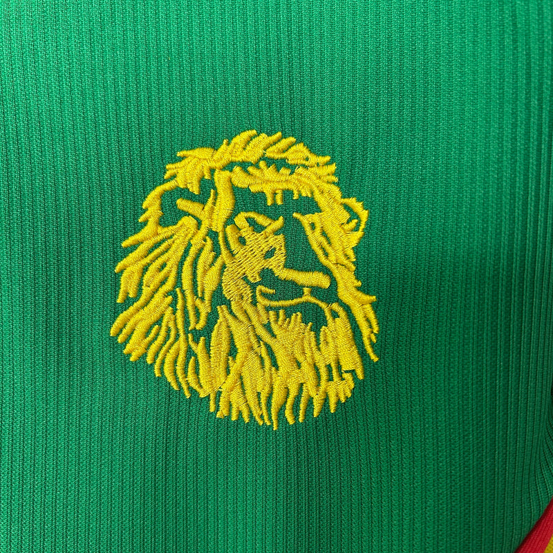 Camisa I Camarões Retrô | 1998 Puma - Verde e Amarela