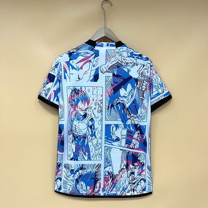 Camisa Dragon Ball Edition Japão | 2022 Torcedor Adidas - Branca Azul e Rosa
