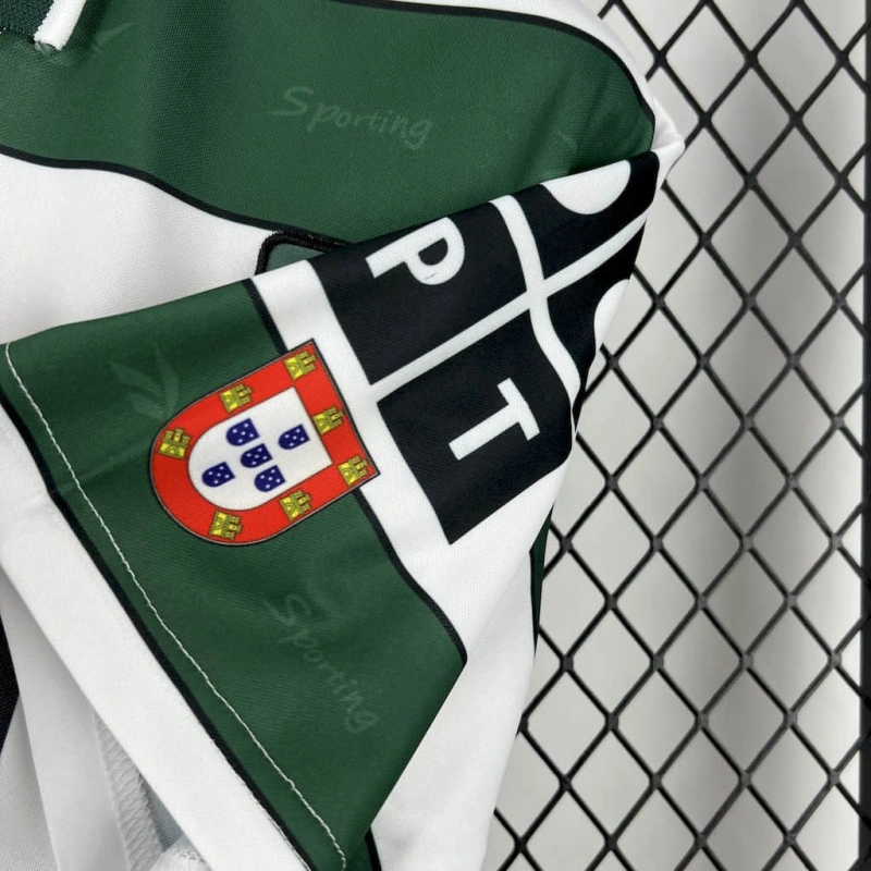 Camisa I Sporting Retrô | 2000/01 Reebok - Branca e Verde