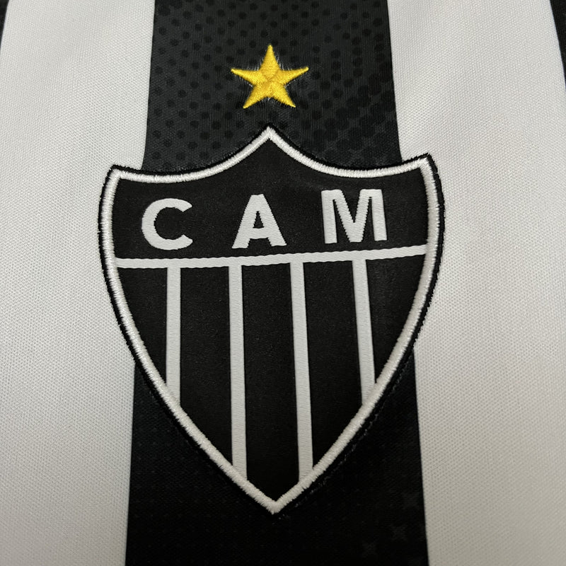 Camisa I Clube Atlético Mineiro | 24/25 Torcedor Adidas - Preta e branca (Patrocinios)