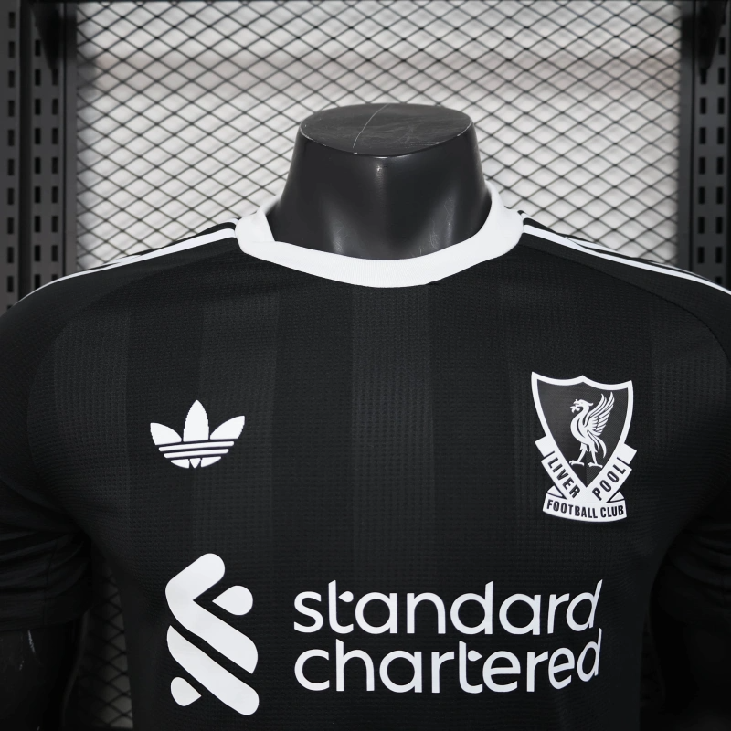 Camisa Goleiro Liverpool | 25/26 Modelo Jogador Adidas - Preta