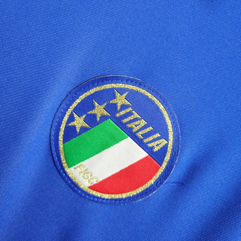Camisa I Itália Retrô | 1990 Diadora - Azul